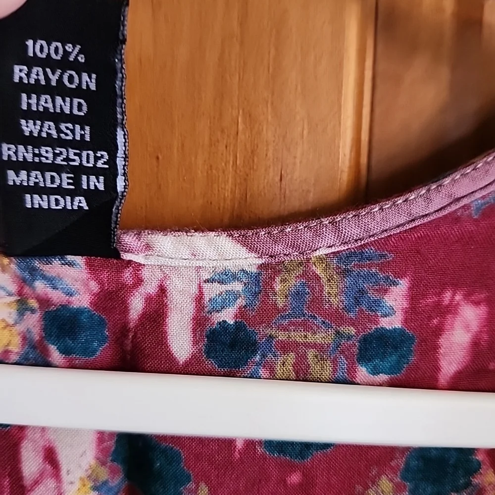 Sacred Threads Women's Large Patchwork Open Cardigan Boho Art Hippie L/XL B2